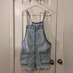 Aerie Light Blue Denim Romper Medium
